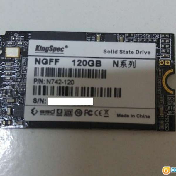 Kingspec M.2 NGFF 128GB SSD, 兼容Thinkpad
