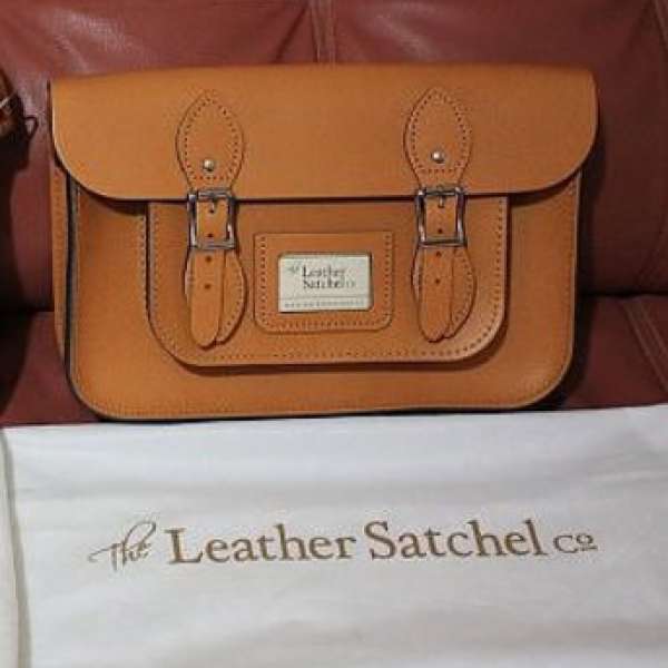 Classic Autumn Tan Leather Satchel 11吋 Made in UK Est.1966