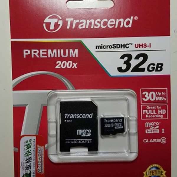 全新Transcend 32GB micro SD卡