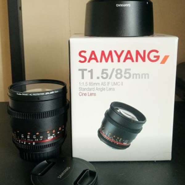 99%新 samyang 85mm T1.5 大光圈電影鏡( canon mount )