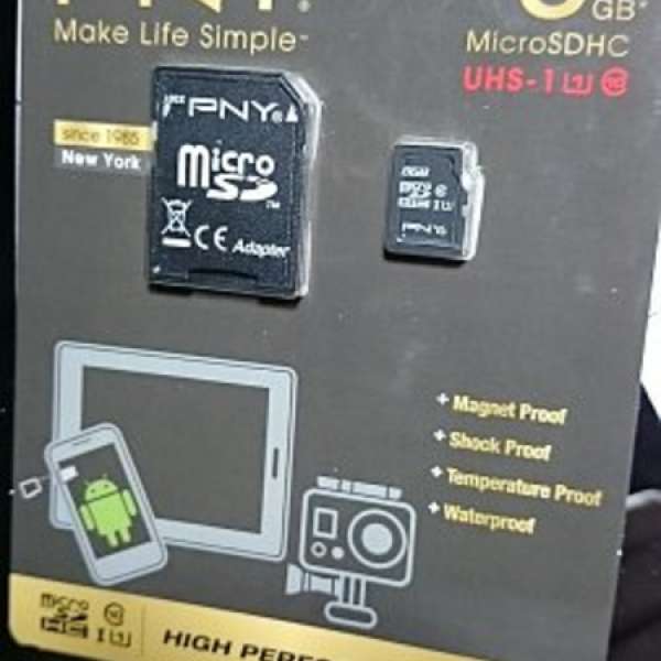 100%新 PNY Micro SDHC UHS-1 8GB Card