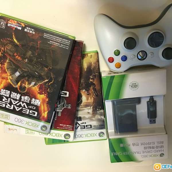 Xbox 360 Gears of War 1-3 連手掣，傳輸線