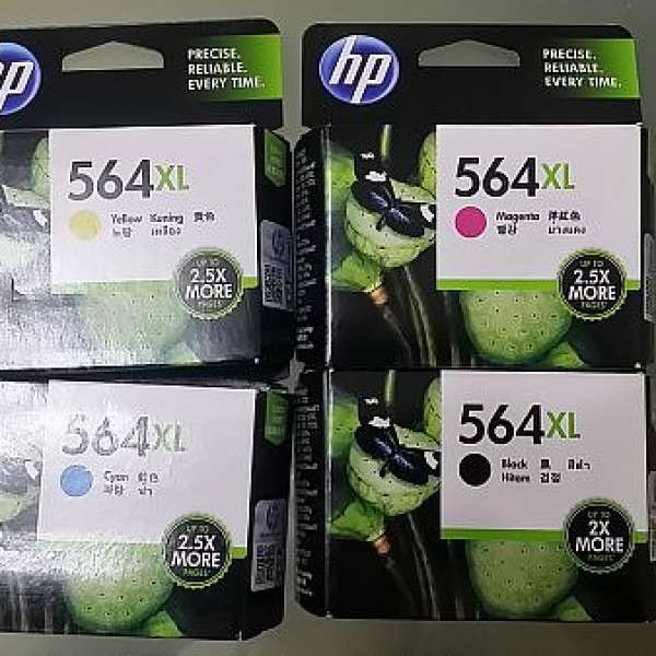 全新 四色原廠墨盒 HP 564XL   加大裝
