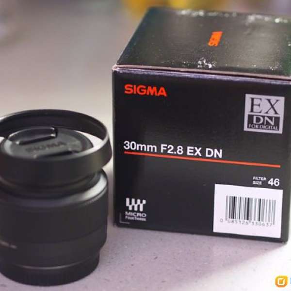 99%新行貨日本製 Sigma 30mm F2.8 EX DN (M4/3) 原裝前後蓋 長放電子防潮櫃 Olympu...