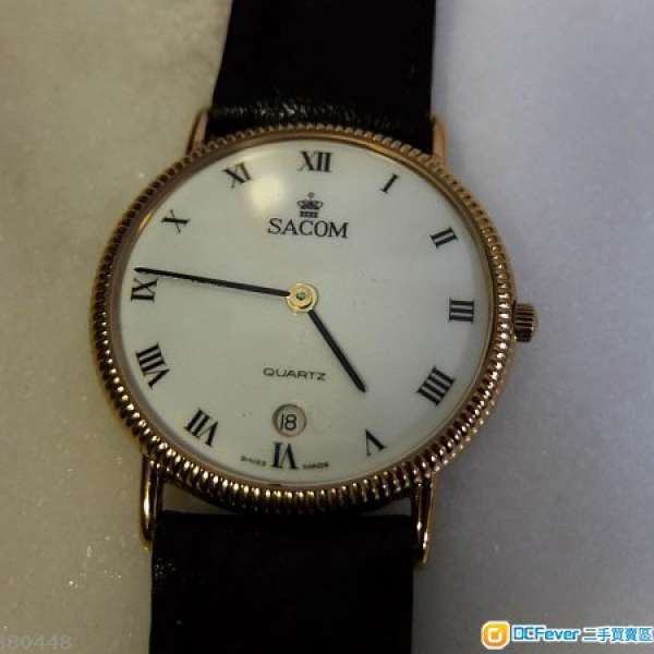 超薄 "SACOM" Swiss Made 石英錶