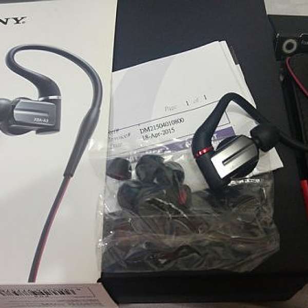 95% 新 Sony headphone XBA-A3 行貨 有單有保 保至16年4月