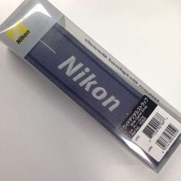 全新未開未使用 Nikon 相機帶 (灰色 no.7055)