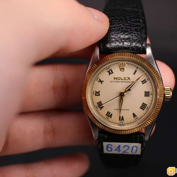 [古董平勞]Rolex 勞力士 boy裝 K實金圈 6420 金鋼 上錬手錶 95%新