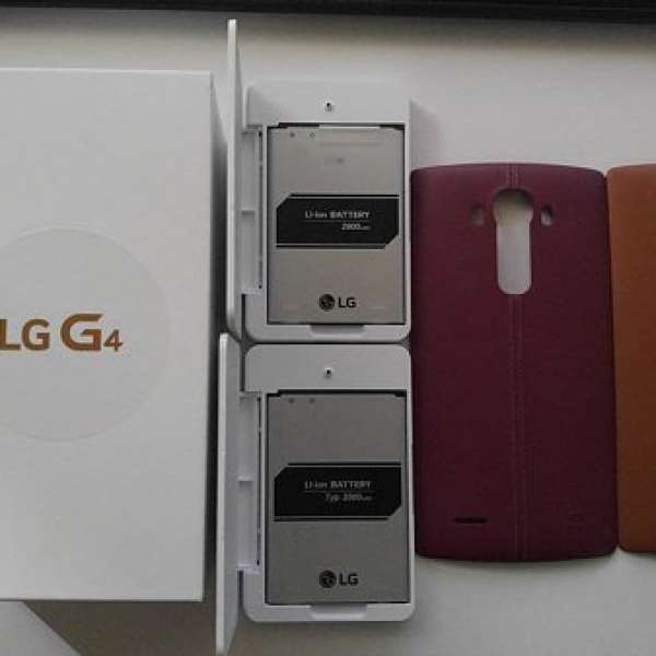 LG G4 H815T 單卡 啡皮 80%new 2皮蓋+2電池+2充電盒