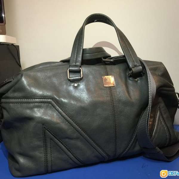 MCM Boston Bag Grey 男女合用 灰色 80﹪new 100% real