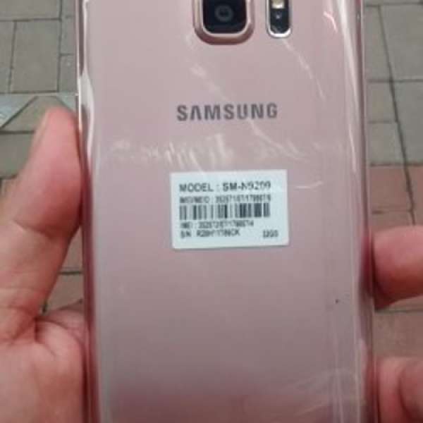 售全新香港行機剛開封Samsung note5 玫瑰金色雙卡雙4G機。