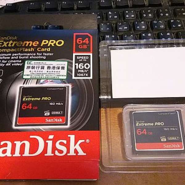 全新已開盒 SanDisk Extreme PRO 64GB CompactFlash Card 一張 行貨