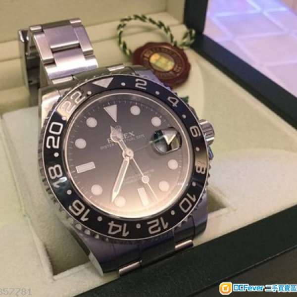 新浄 Rolex 116710 綠針fullset 行貨有單2015年購入跟全新Rb膠帶