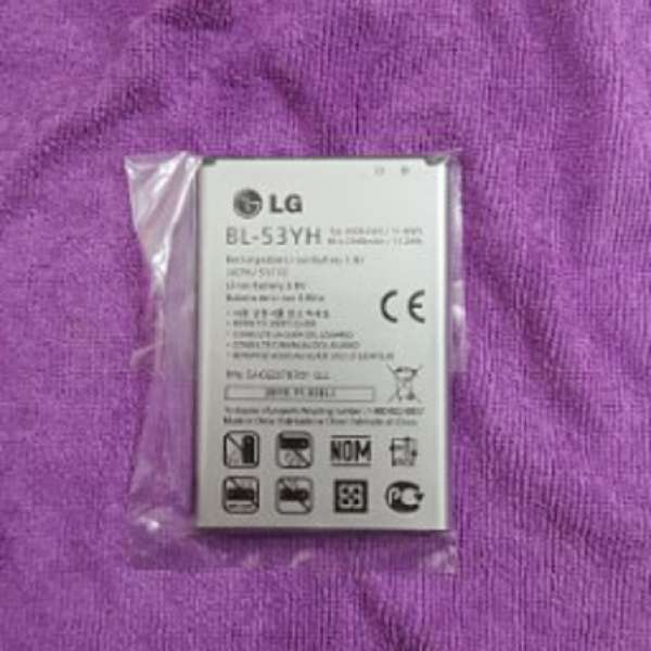 LG G3單卡 雙卡原裝電池，BL-53YH, 3000mAh, 買2 個 150