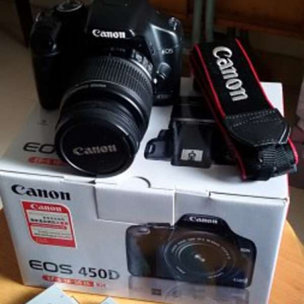 90%新 Canon 450D kit set