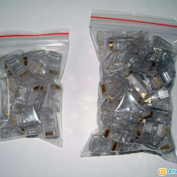 RJ-45 RJ45 RJ 45 rj45 LAN頭 LAN線頭 水晶頭 12元20粒 18元50粒 25元100粒 45元20...