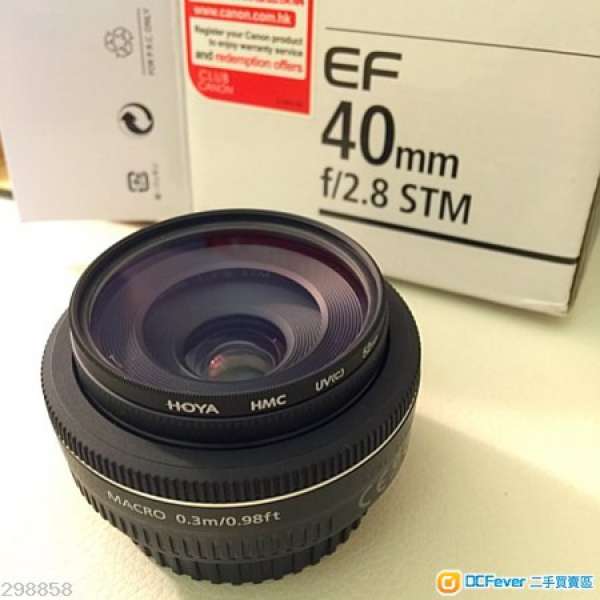 Canon EF 40mm f/2.8 STM 連 Filter Hood