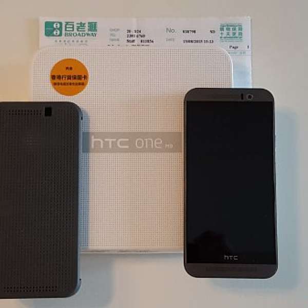 HTC M9 Android 6.0．香港行貨．保養到2016年8月．連HTC Dot View 機套