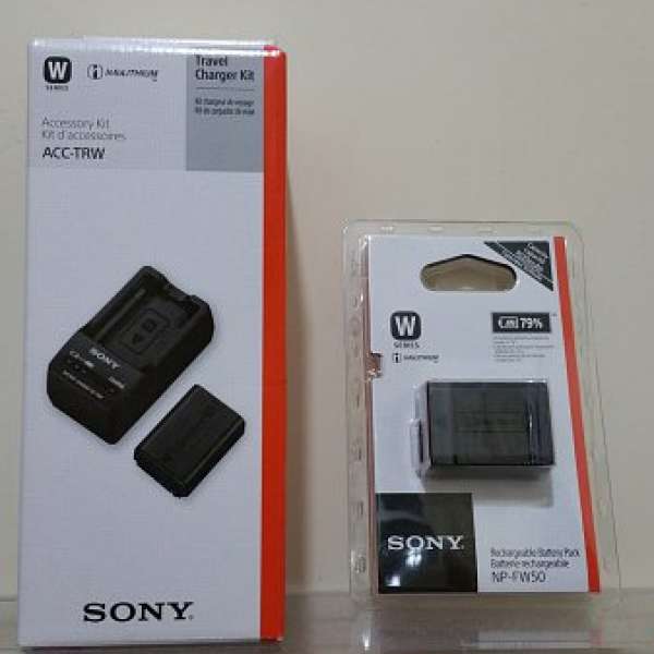 全新Sony 原廠電池加座充套裝ACCTRW A7系列 A5000 A5100 A6000