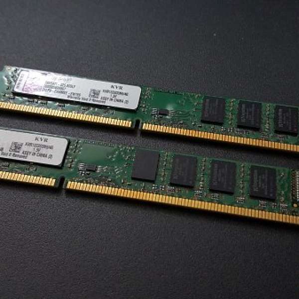 Kingston 4GB x 2 DDR3 1333 KVR1333D3N9/4G x 2 短身