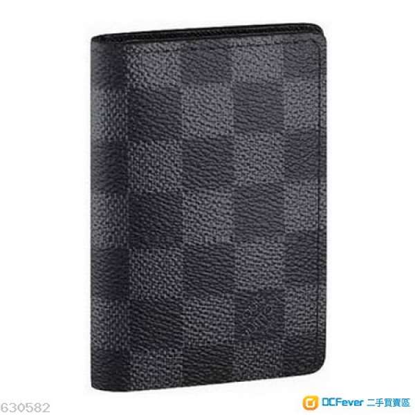 100% new Louis Vuitton 經典黑灰色 Outlet Pocket Organizer N63075 LV 抵用