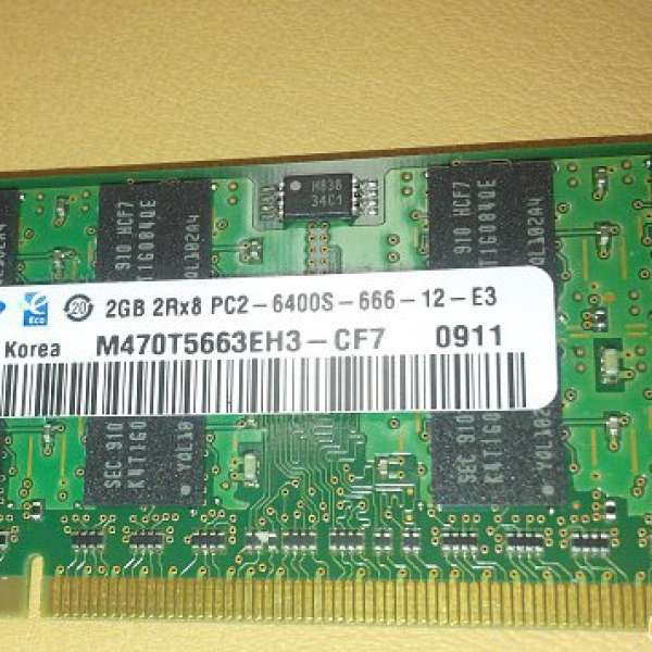 Samsung DDR2 2GB Notebook韓國製造