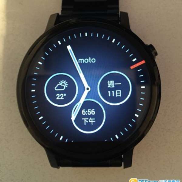 Moto 360 智能手錶 (全黑色鋼帶)