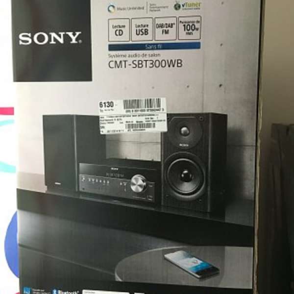 Sony CD/BT/DAB/FM/Airplay微型音響組合CMT-SBT300W