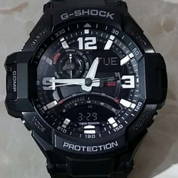 Casio G-Shock GA-1000FC (金屬芯H型錶鏈) 99%新