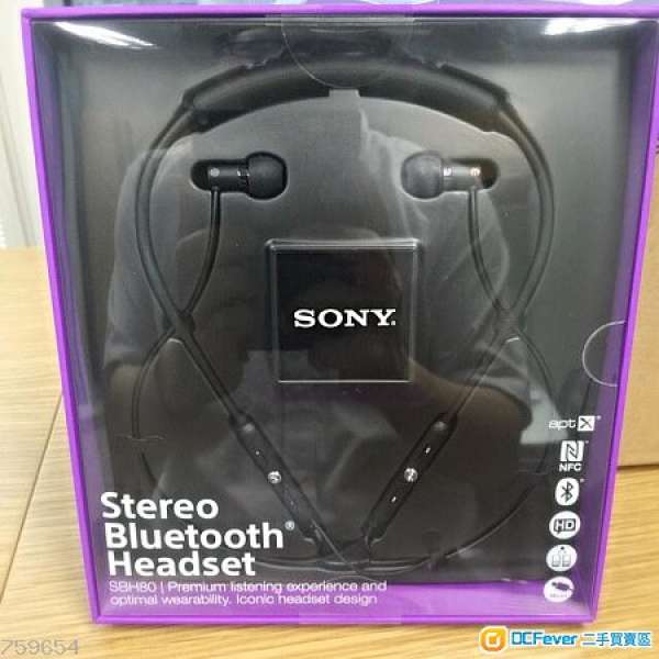 全新未開盒 SONY SBH80 Stereo Bluetooth Headset 藍芽免提立體聲耳機