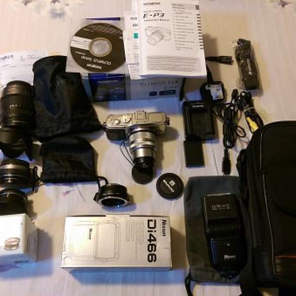 Olympus EP3 kit, 20mm, wide len, Nisson Di466....whole set