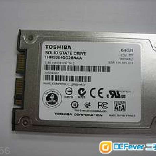 Toshiba 1.8' 64GB Micro SATA SSD