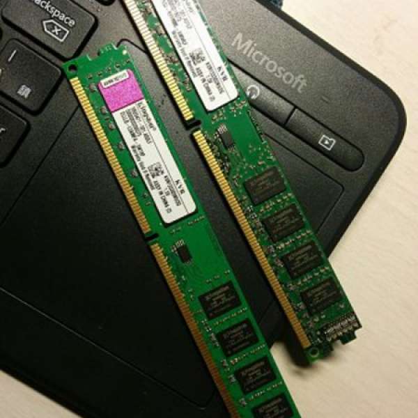 Kingston DDR3 1333 2GB x 2條 = 4GB  (Desktop RAM)