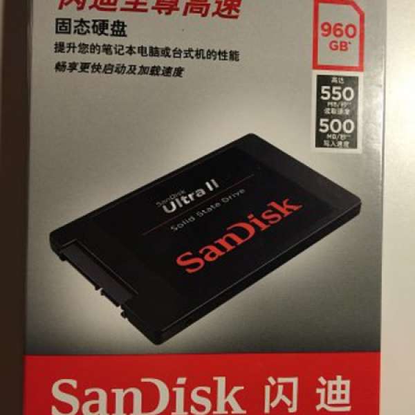 全新未開封Sandisk Ultra II 960GB SSD (RMA換後產品)