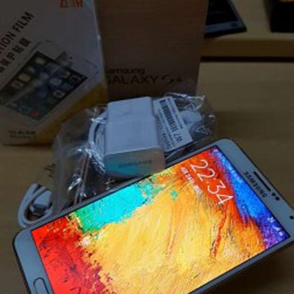 放少有白金Samsung Note 3 N9005 Full Set 過保 90%新