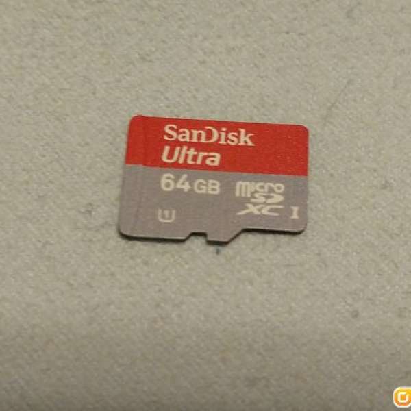 售 二手 SanDisk 64GB MicroSD CARD