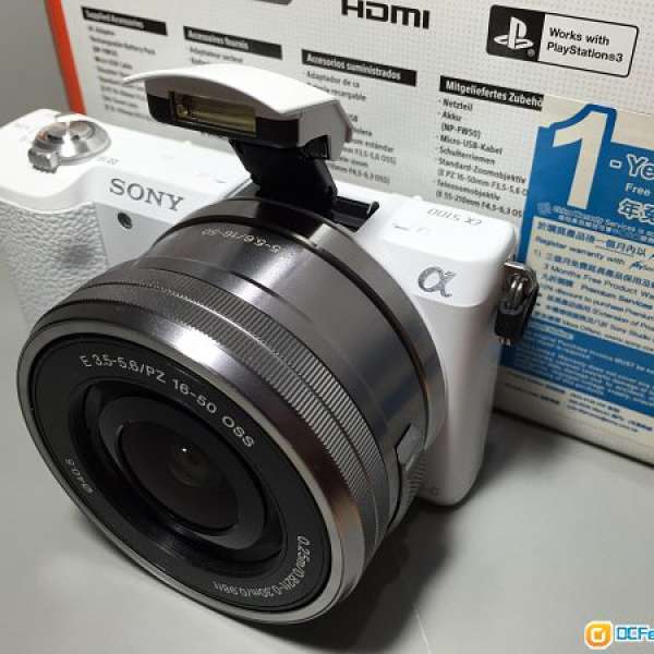 Sony A5100 /ILCE/5100 連SEL16-50鏡頭 香港行貨 白色 *99% new ! 有盒配件全套齊