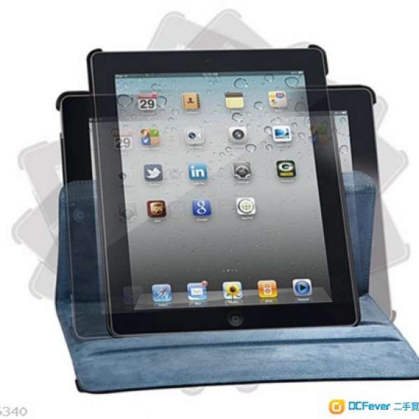 全新 Targus 360 Rotating Case iPad 2 專用可旋轉皮革筆記型保護套（藍色）