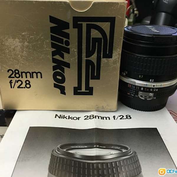 98% New Nikon 28mm f/2.8 AIS Lens with box