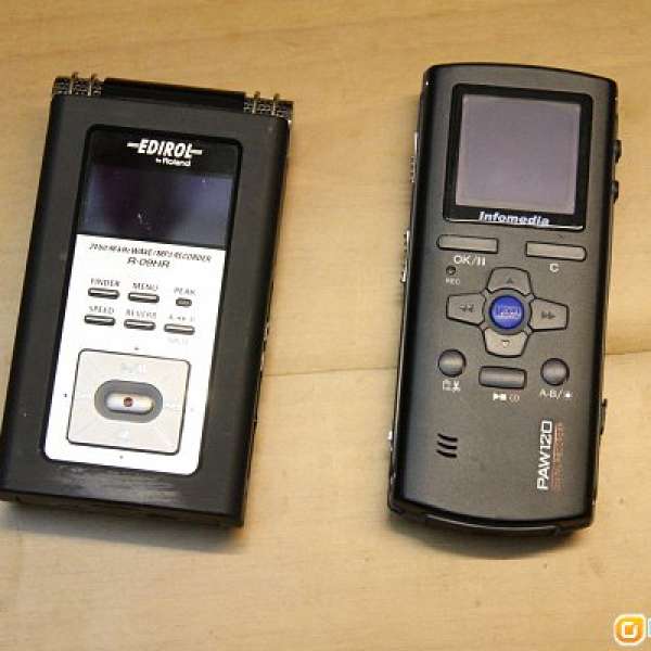 Roland Recorder R-09HR and Infomedia PAW120 Digital Recorder