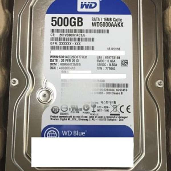 WD Blue 500GB Hard Disk (WD5000AAKX)