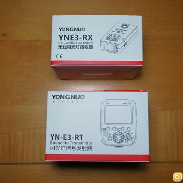 YONGNUO YN-E3-RT 閃光燈引閃器 & YNE3-RX 接收器 (對應Canon 600EX)