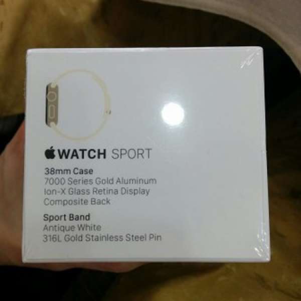 全新未開 apple watch sport 38mm 金