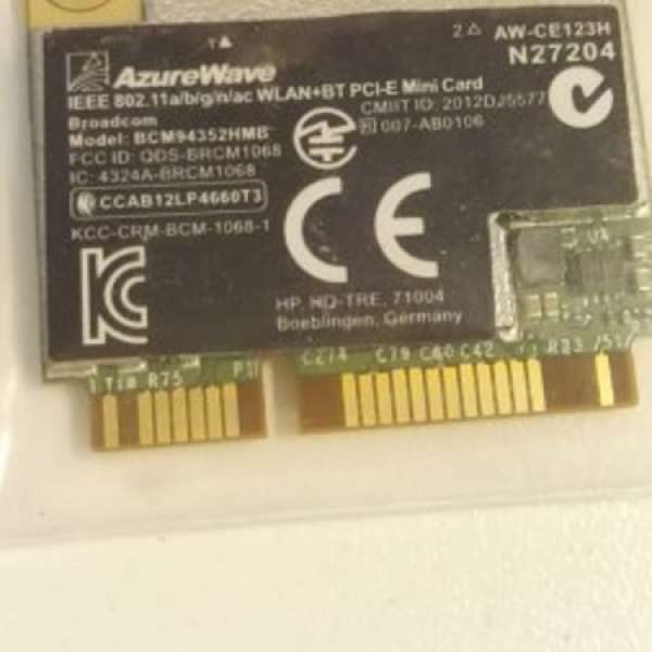 pci-e mini card wifi a/b/g/n/ac 867Mbps + bt 4.0  hackintosh 黑蘋果