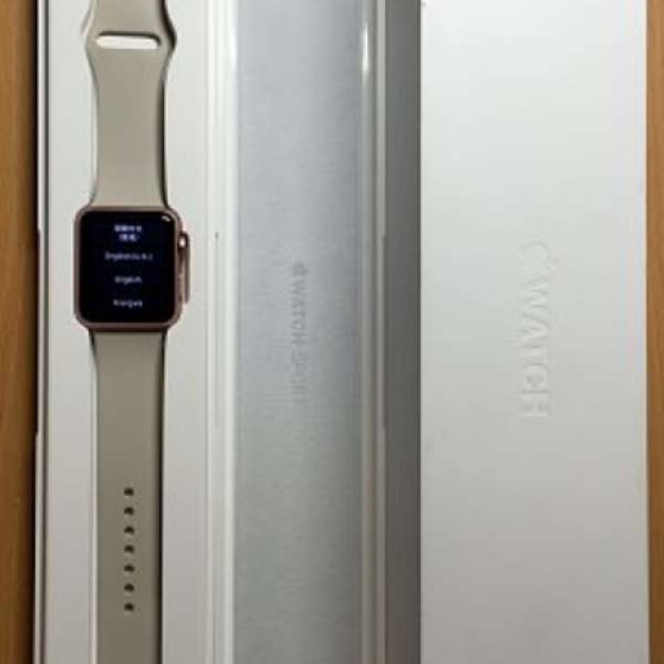 Apple Watch Sport 42 玫瑰金色鋁金屬全套連盒