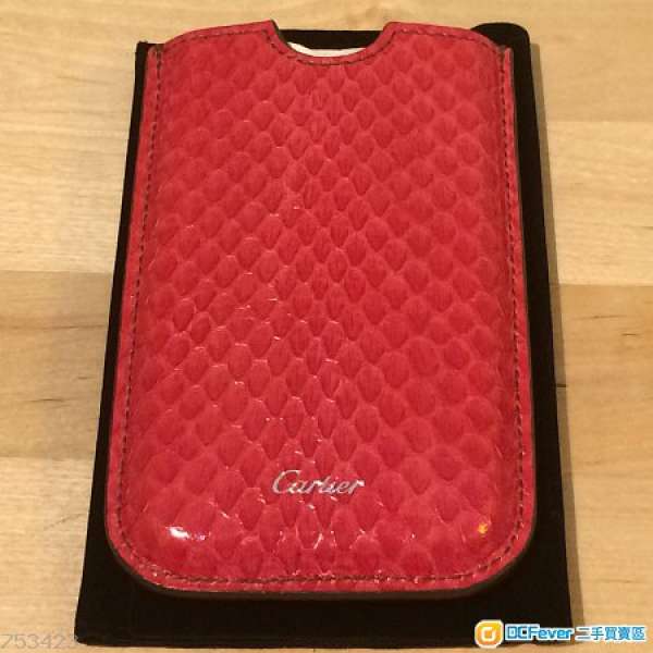 全新iPhone 3/4s Cartier 紅色蛇皮電話套 (保証行貨）