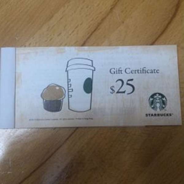 ***8折出售 Starbucks 星巴克 $25禮券***