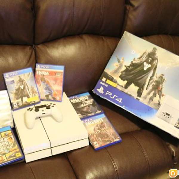 賣PlayStation 4 DESTINY 冰河白 PS4主機 套裝(行貨限定版)連6Games