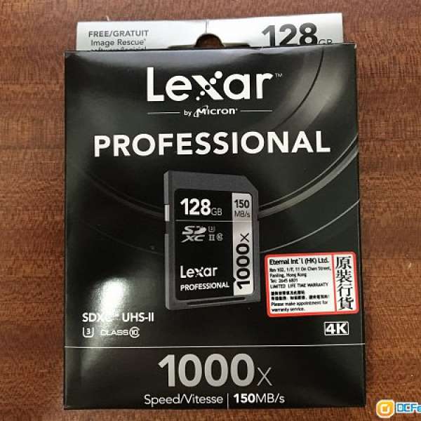 Lexar Professional 1000x 128GB SDXC UHS-II 150MB/s 4K SD卡 原裝行貨