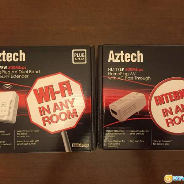 Aztech HomePlug HL117EP & HL117EW